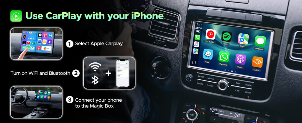 Carplux Connect 3X – Wireless CarPlay Adapter