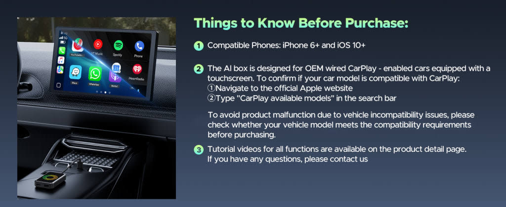 Carplux Connect 3X – Wireless CarPlay Adapter